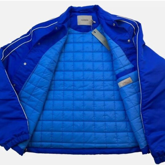 Hudson Water Repellent Insulated Coach Jacket Style HM100 Men's Size M Blue New - Picture 4 of 13